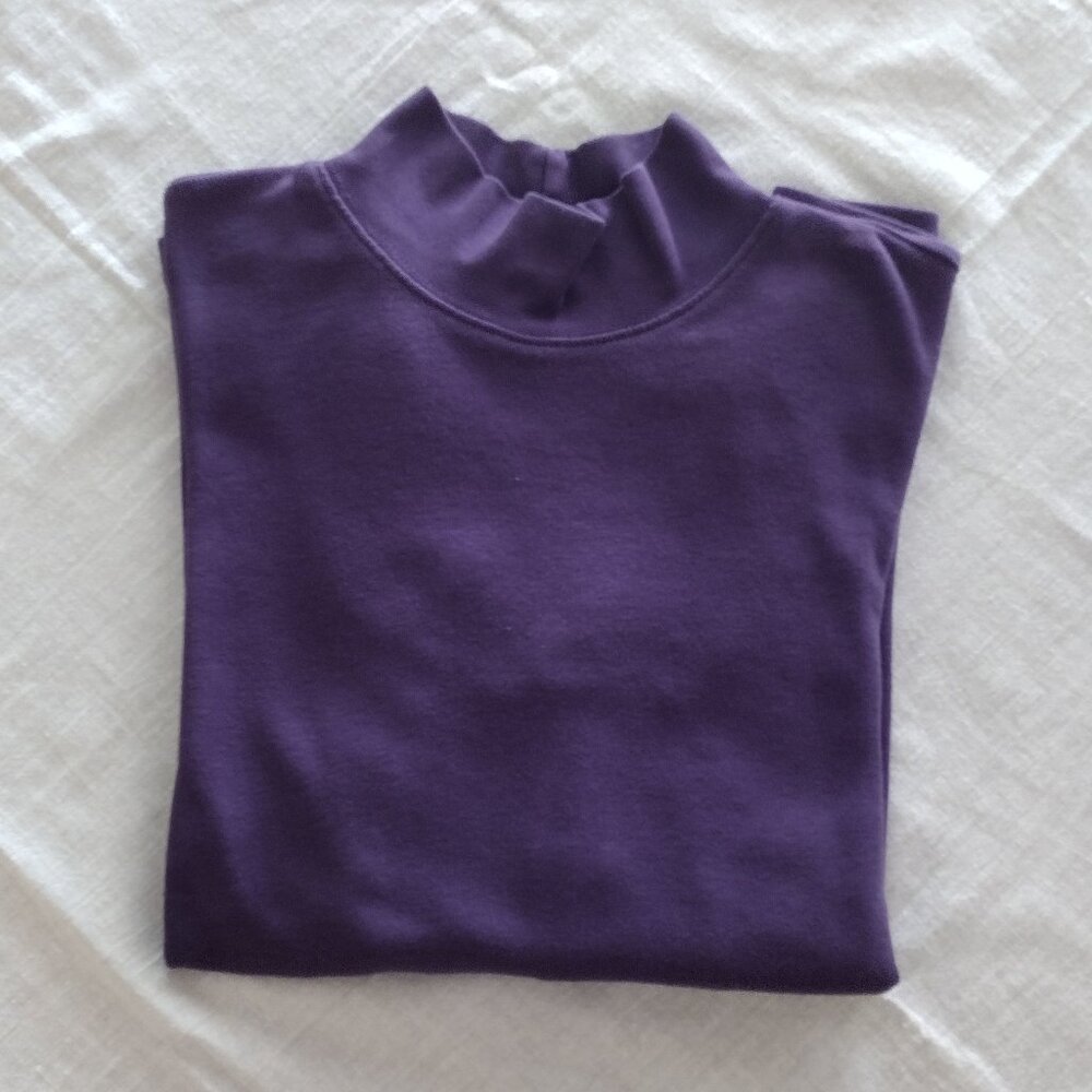 Karen Scott Womens Mock-Neck Long Sleeve T-Shirt - Picture 5 of 10